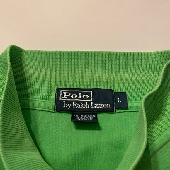 POLO BY RALPH LAUREN Men’s Green 2 Button Classic Fit Solid Cotton Polo Shirt Lg - Picture 9 of 12